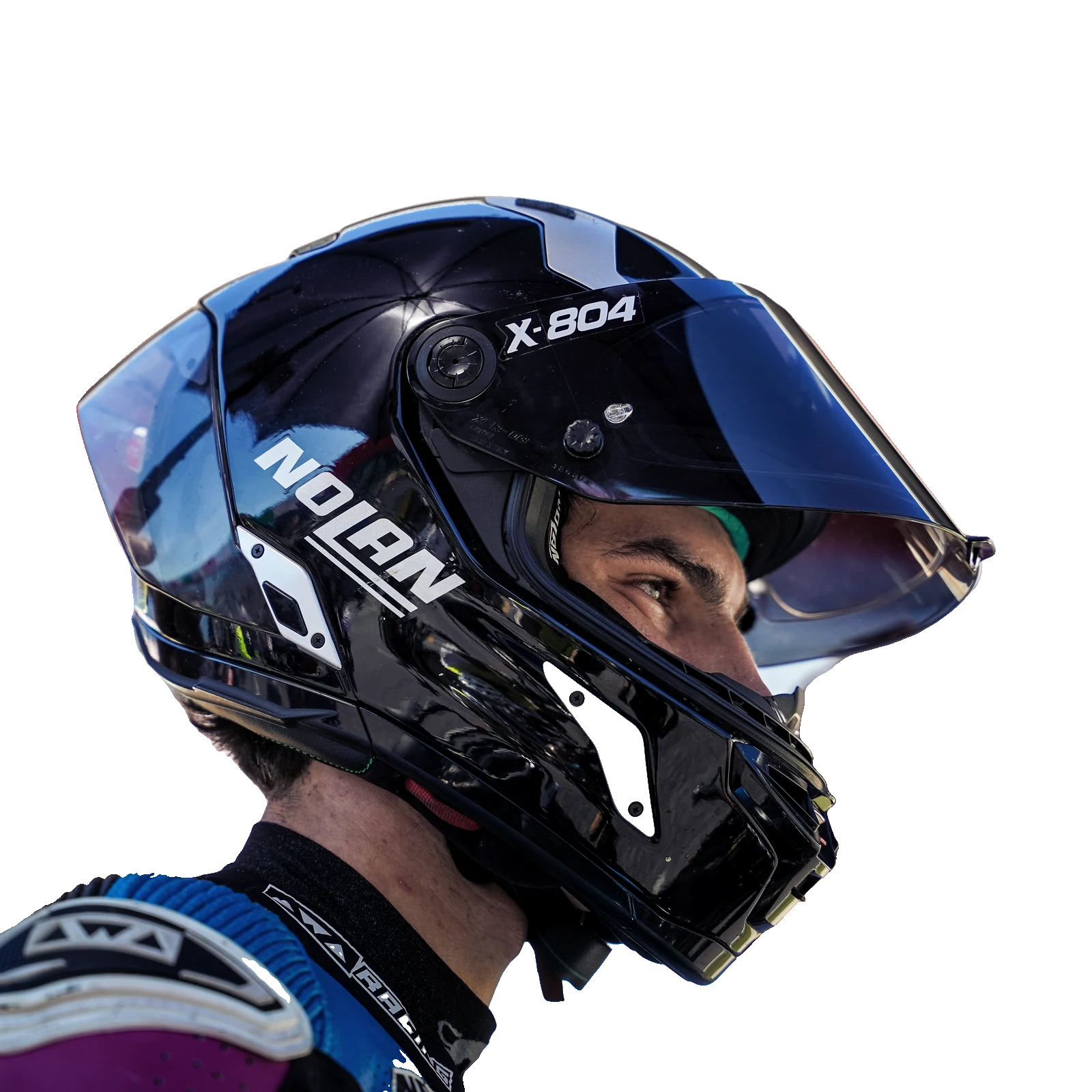 Andrea Bettin con il casco